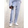 Loungehose COPENHAGEN STUDIOS, Damen, Gr. 36/38, N-Gr, blau (hellblau), Sweatware, Obermaterial: 54% Modal, 40% Polyester, 6% Elasthan, unifarben, casual, bequem lang, Hosen, extra softes Material
