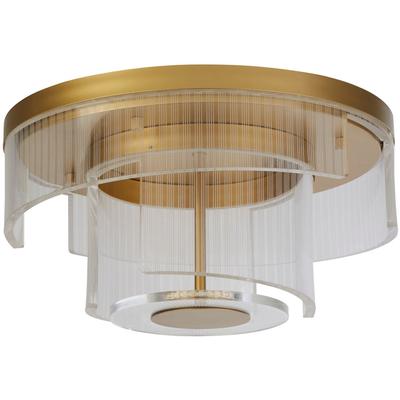 SEARCHLIGHT LED Deckenleuchte "Deckenleuchte Deco, -flammig", gold und klar, Ø 40,00cm H: 19,00cm, Lampen, Warme Atmosph