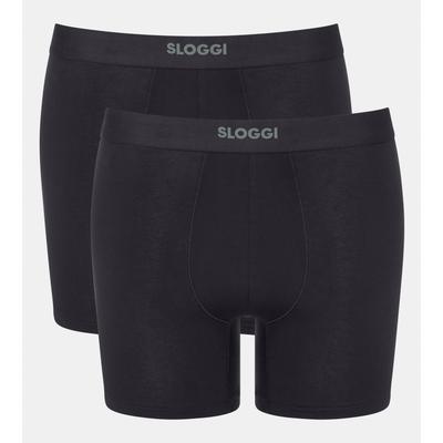 Boxer SLOGGI "Men EVER Ease", Herren, Gr. XL, schwarz, Single Jersey, Obermaterial: 95% Baumwolle, 5% Elasthan, unifarben, körpernah, Unterhosen, schnelltrocknend, atmungsaktiv, temperaturausgleichend, ohne Eingriff Image