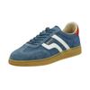 Sneaker GANT "Cuzmo", Herren, Gr. 44, blau (blau kombiniert), Veloursleder, Leder, kontrastfarbene Details, sportlich, Schuhe, Schnürschuh, Retro Sneaker mit Wechselfußbett