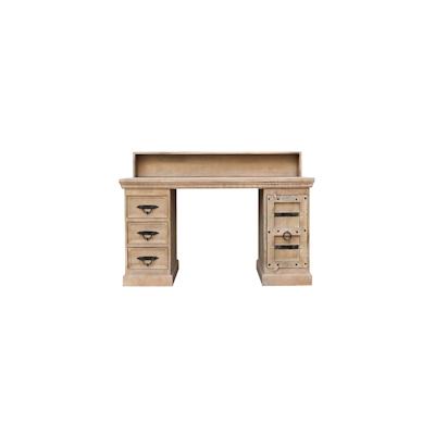 SIT Möbel Schreibtisch mit 1 Tür, 3 Schubladen | Mango-Holz natur | B 132 x T 65 x H 90 cm | 14507-01 | Serie DAIPUR Image