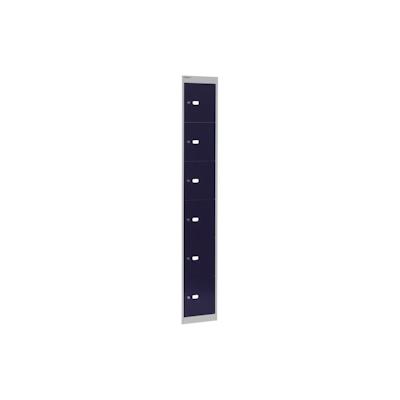 Bisley Schließfachschrank Office, 1 Abteil, 6 Fächer, Farbe oxfordblau, Maße (HxBxT): 1.802 x 305 x 305 mm Image