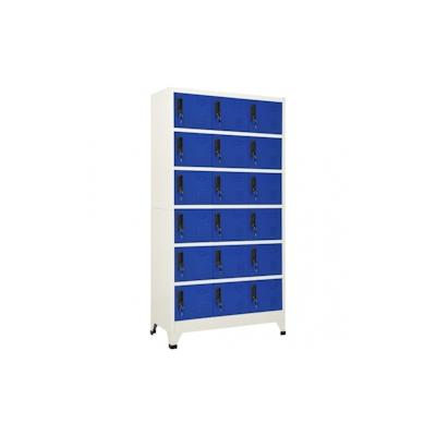 Schließfachschrank Stahl V7 | vidaXL : Farbe - Grau und Blau Image