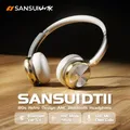 Sansui DT11 ANC Cuffie wireless Bluetooth 5.4 -45dB Cuffie con riduzione attiva del rumore 50 ore di riproduzione Auricolari retrò sopra l'orecchio