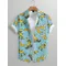 Camicia da uomo camicia da festa con risvolto camicia da uomo Casual Street manica corta moda Banana
