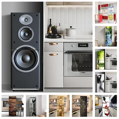 Großer Lautsprecher, selbstklebend, für Geschirrspüler, Kühlschrank, Gefrierschrank, Aufkleber, Image