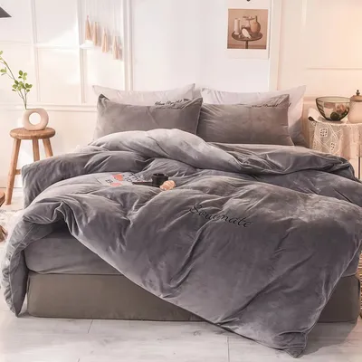 WOSTAR Winter warme Milch Samt Bettbezug 220x240 Bettwäsche Set Paar Luxus Doppelbett Bettbezug Twin Full Queen King Size