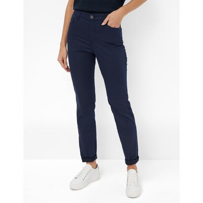 5-Pocket-Hose BRAX "Style CAROLA", Damen, Gr. 42K (21), Kurzgrößen, blau (navy), 78% Baumwolle, 19% Lyocell, 3% Elasthan, Hosen Image