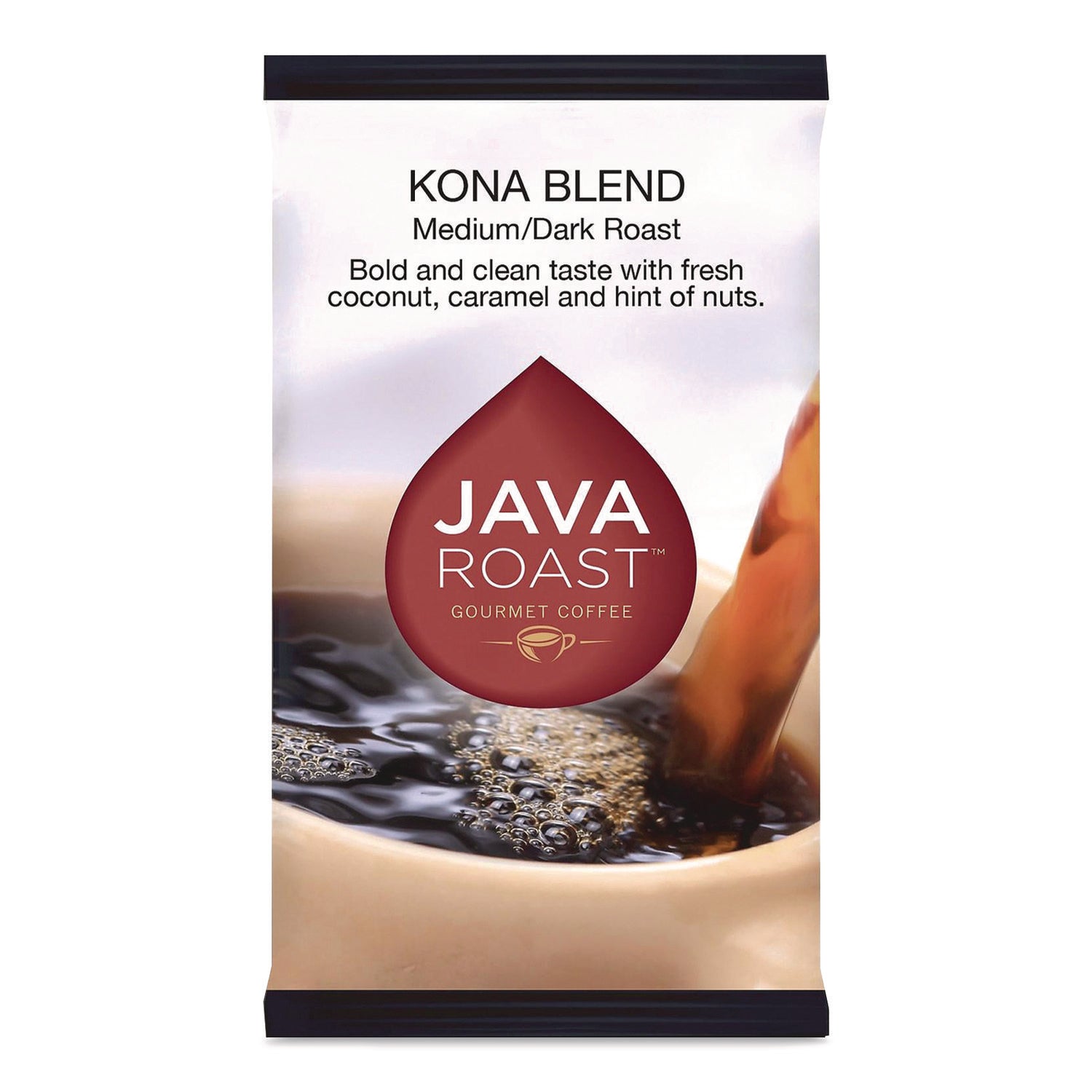 Java Roast Gourmet Coffee Ground Coffee, Kona Blend, 1.75 oz Packet, 24/Carton (JAV642572) Case of 24 Java Roast™ Gourmet Coffee