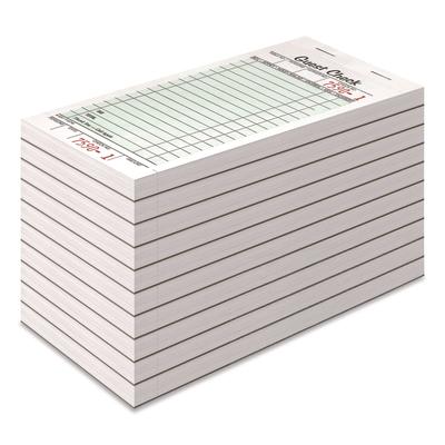Adams Business Forms One-Part Guest Check Pad with Perforated Stub, One-Part (No Copies), 3.4 x 6.25, 50 Forms/Pad, 10 Pads/Pack (ABF525SW) Pack of 10