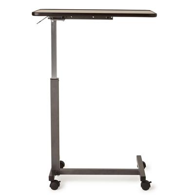 Economy Overbed Table, Walnut Top, Silver Hammertone Base, 1 EA (MDS104015) Each Medline