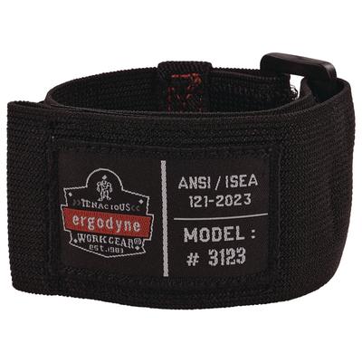 Ergodyne Squids 3123 Tool Wristband with D-Ring Anchor, 5 lb Max Working Capacity, 18" Long, Black (EGO19085) Each ergodyne® Tool Belts and Suspenders