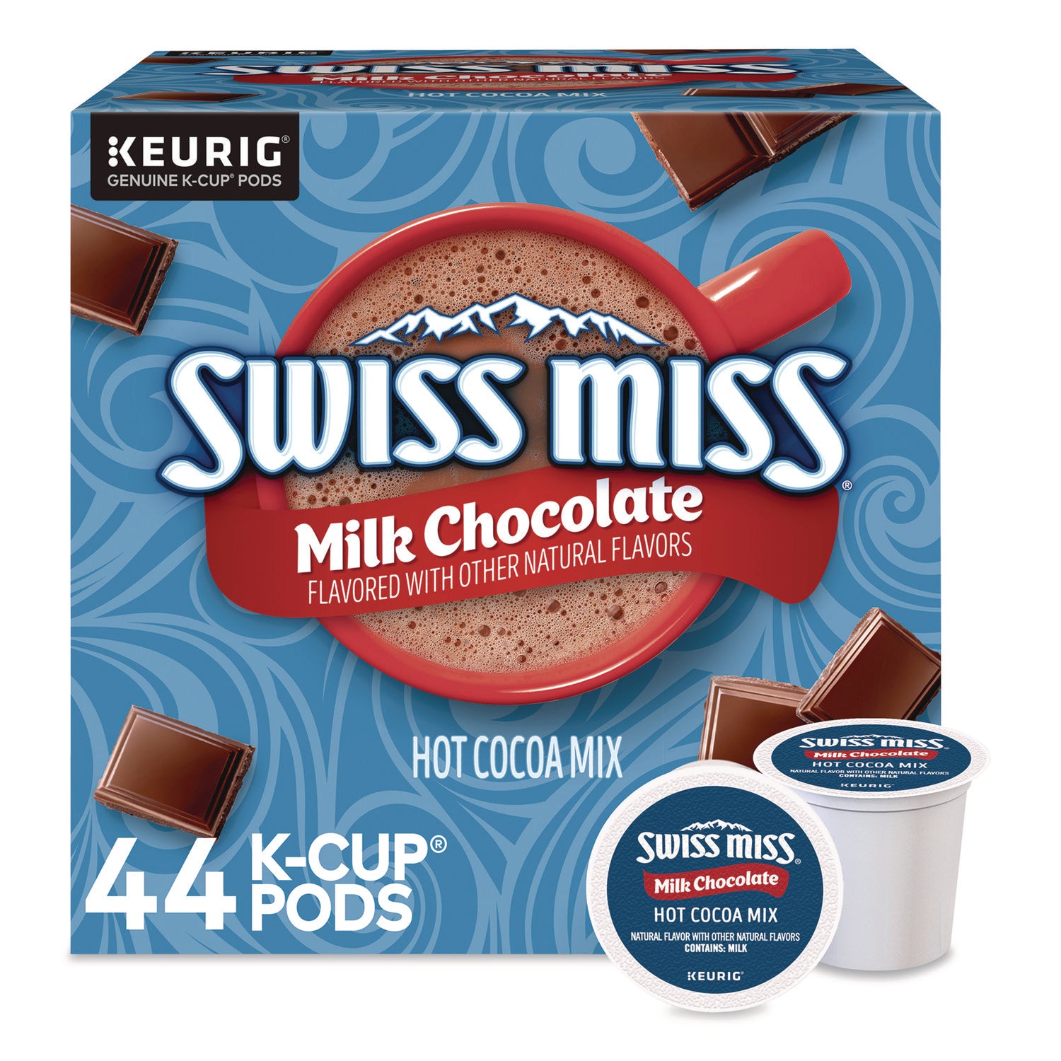 Swiss Miss Milk Chocolate Hot Cocoa K-Cups, 0.65 oz, 44/Box (SWM2259481) Box of 44 Swiss Miss® Hot Chocolate and Cocoa