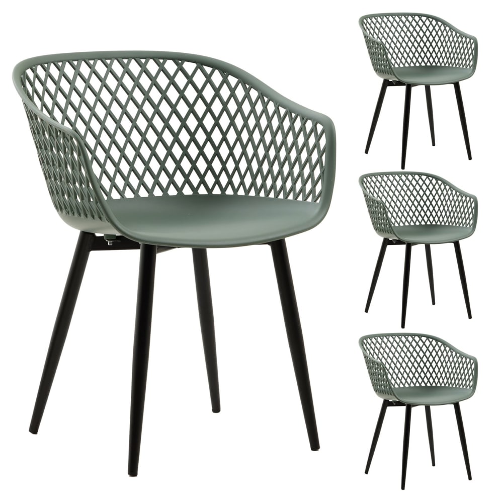 Chaises coque (x4), vert