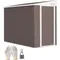 Lean To Storage Shed, Garden Tool Storages House with Lockable Door and 2 Air Vents, 4