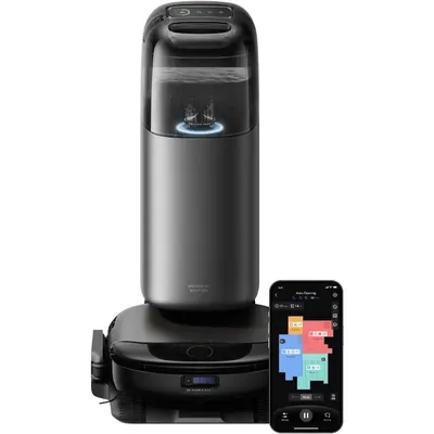 Robot Vacuum Omni S1 Pro with All-in-One Station, HydroJet Robot Vacuum and Mop Combo, Eco-Clean