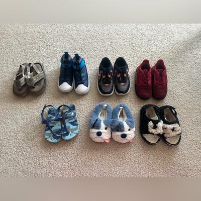 Adidas Shoes | Adidas Puma Ugg Kids Toddlers Boys Sandals Sneakers Shoes Bundles | Color: Black/Blue | Size: 8b