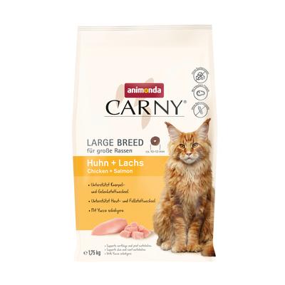 Sparpaket: 3x1,75kg animonda Carny Large Breed Huhn + Lachs Katzenfutter trocken
