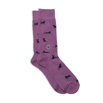 Conscious Step Curious Cats Socks that Save Cats, Small, Purple