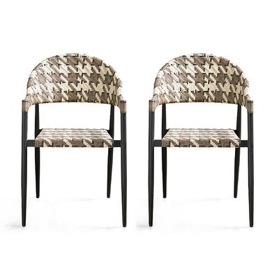 Tatum Outdoor Bistro Chairs, Set Of Two - Multi Neutral - Grandin Road