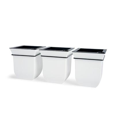 Welch Wall Mount Planter, Set Of Three - White - Grandin Road