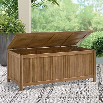 All Natural Teak Storage Chest - 60" - Grandin Road