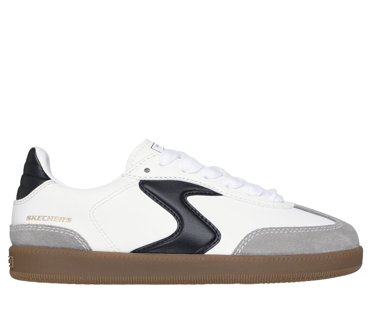 Skechers Boy's Hotshot - Junior Varsity Sneaker | Size 2.0 | White/Black | Synthetic/Leather