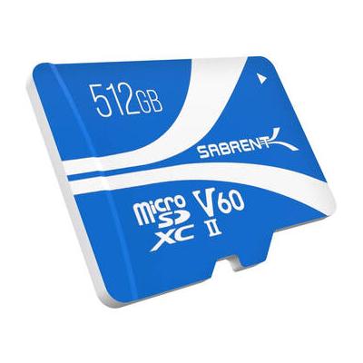 Sabrent 512GB Rocket V60 UHS-II microSDXC Memory Card with SD Adapter SD-MT60-512GB