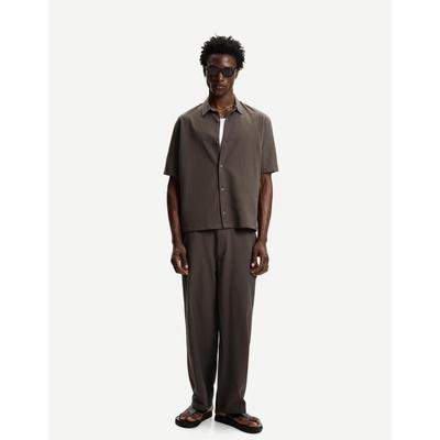 Bershka Pleated Baggy Jogger Trousers Men M Sand