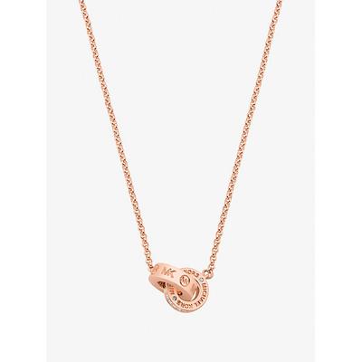 Michael Kors Pavé Logo Intertwined Necklace Rose Gold One Size