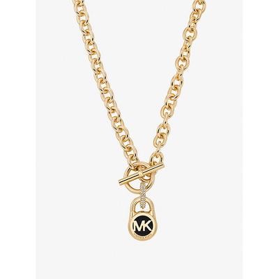 Michael Kors Pavé Lock Chain Link Necklace Gold One Size