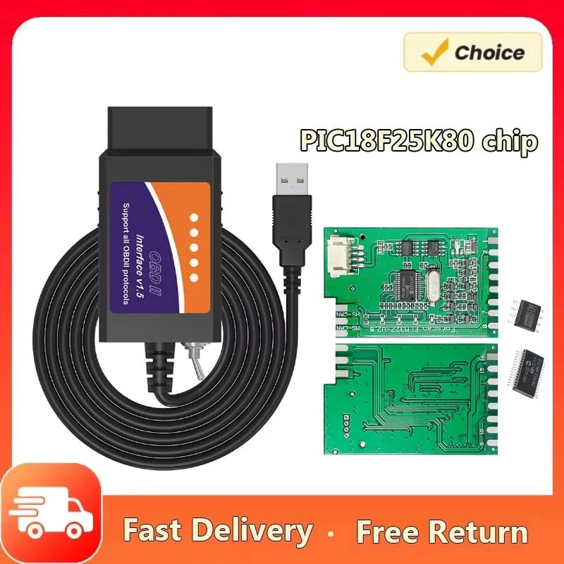 FORscan ELM 327 OBD2 Diagnose Scanner USB V 1,5 HS/MS KÖNNEN Schalter Für Ford Fahrzeuge Codierung Code Reader Kostenloser Versand Image