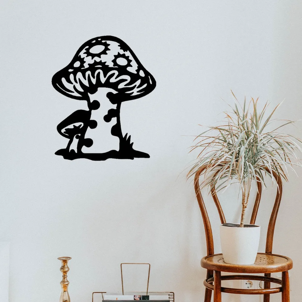 Pilz garten Metall wand kunst-Außen-und Innendekoration, stilvolle Metall wandbehänge für Home-Office-und Wohnräume