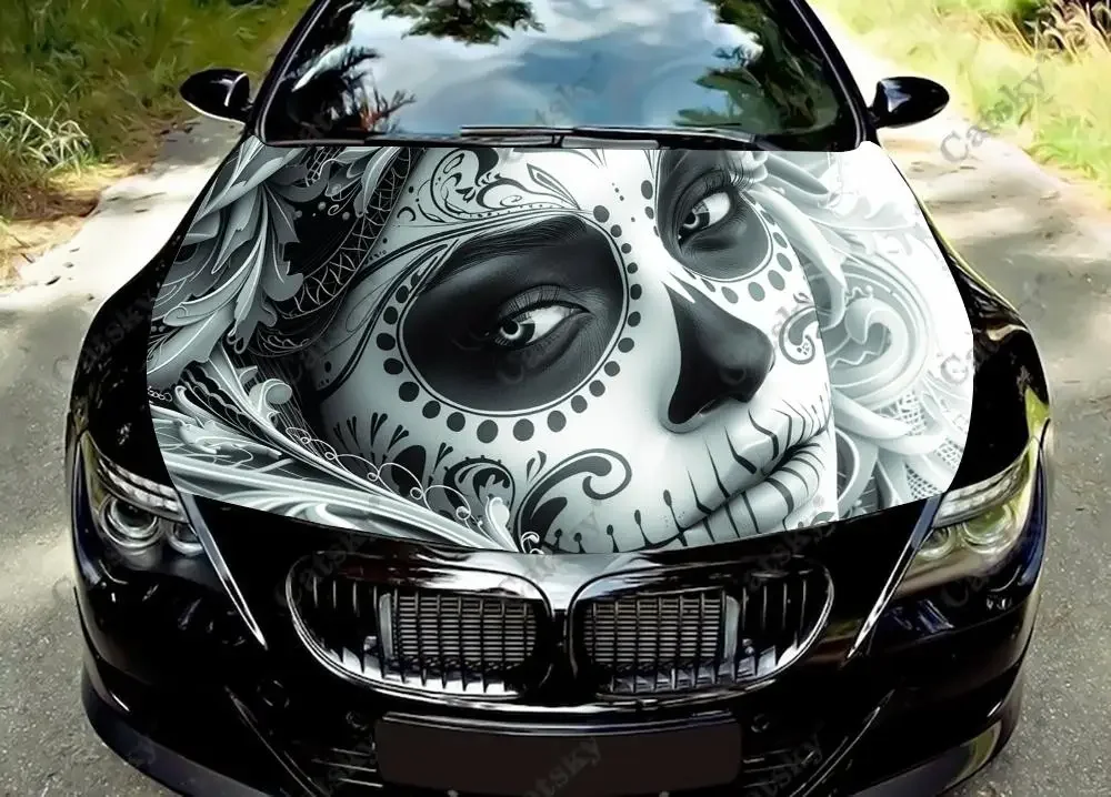 Tag der toten Motorhaube Vinyl Aufkleber Wrap Vinyl Film Motor abdeckung Aufkleber Aufkleber Universal Auto Motorhaube Schutz folie Image
