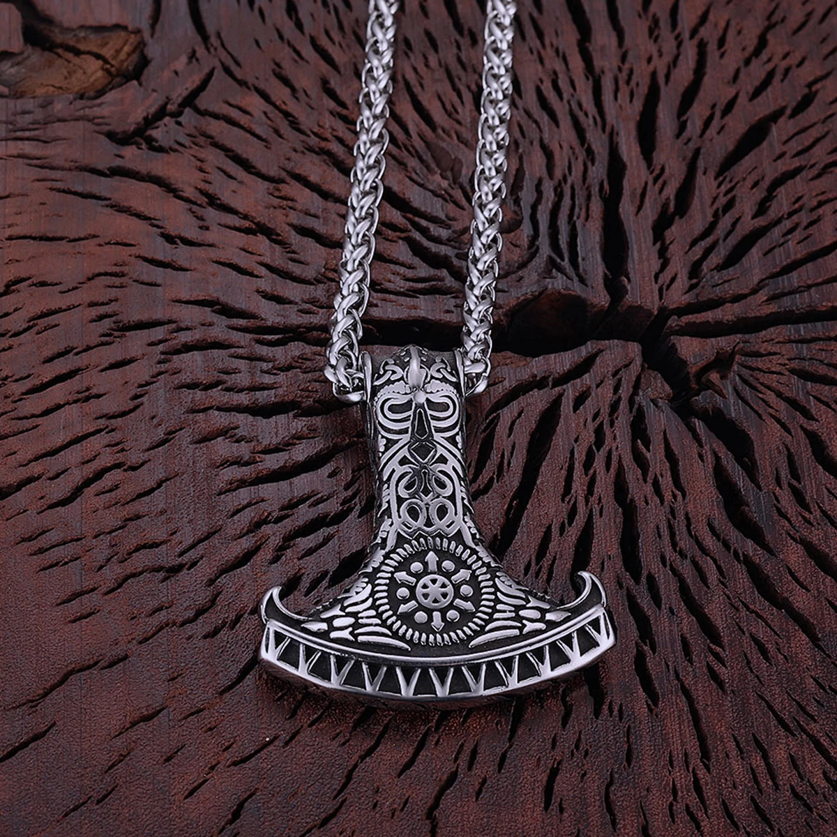 Edelstahl Antike Nordic Waffe Hammer Anhänger Skandinavien Rune Symbol Amulett Halskette männer Punk Hip Hop Schmuck Geschenk