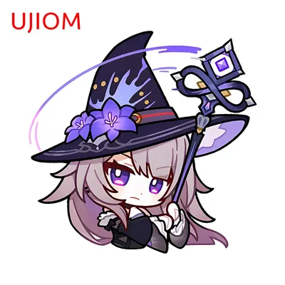 UJIOM Chibi The Herta Honkai Star Rail Wandtattoos, kreativer Baby-Kinderzimmer-Raumaufkleber, modische, wasserdichte Laptop-Dekoration Image