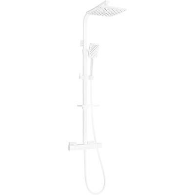 CQ62 Brausegarnitur für Aufputzmontage mit Kopfbrause und Thermostatmischer, Weiß - 772506295 Image