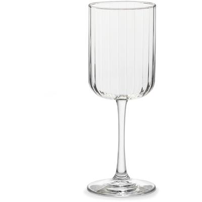 Weinglas LIBBEY "Libbey Gläser-Set -LINEAR-, 12er Set", transparent, H:21,50cm Ø:8,00cm, Glas, Trinkgefäße, 399 ml, hochwertig verarbeitet, im modernen Design