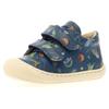 Lauflernschuh NATURINO "COCOON VL PR.REX", Kinder, Gr. 26, blau (blau dino), Glattleder, Kalbsleder, bedruckt, animal-print, sportlich, Schuhe, Barfußschuh mit Klettverschluss, Größenschablone zum Download
