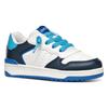 Sneaker GEOX "J WASHIBA BOY", Kinder, Gr. 36, weiß (weiß, blau), Synthetik, Textil, sportlich, Schuhe, Retro Sneaker, Schlupfschuh im Skater-Look