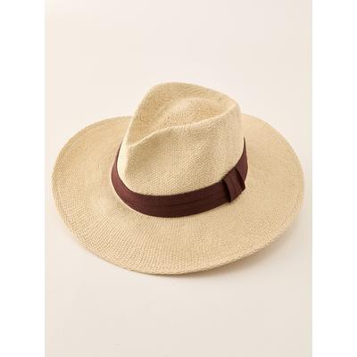 J.McLaughlin Men's Robert Raffia Hat Natural/Brown, Size XL