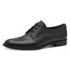 Schnürschuh TAMARIS, Damen, Gr. 38, schwarz, Leder, elegant, Schuhe, Blockabsatz, Halbschuh, Businessschuh mit Ziernähten