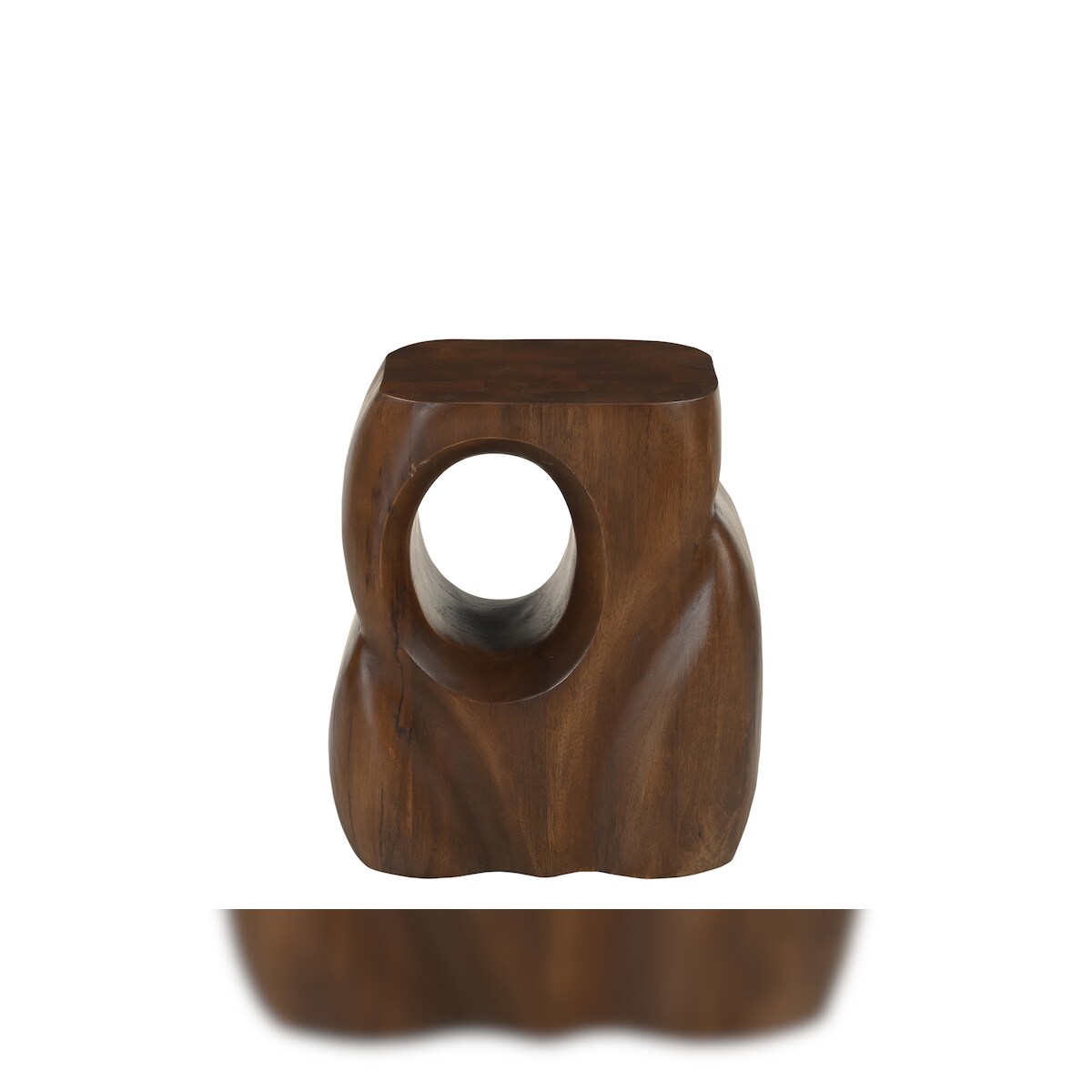 SIT Möbel Beistelltisch | in extravaganter Form | Mango massiv braun | B 36 x T 26 x H 41 cm | 14773-30 | Serie RONDURA Image