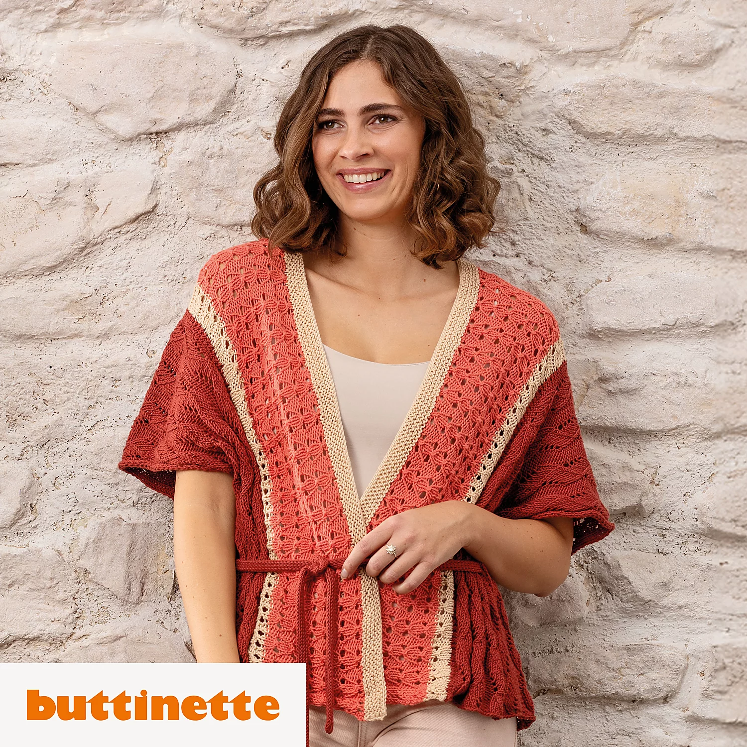 Strickanleitung – Weste mit Bindeband aus Woll Butt Solea Image