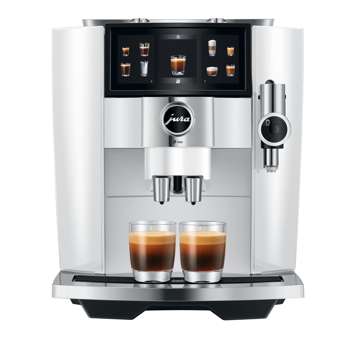 Jura J8 Twin Automatic Coffee Machine - Diamond White