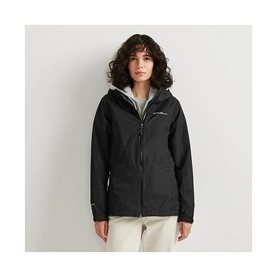 Eddie Bauer Women's RipPac Pro Waterproof Waterproof Rain Jacket - Black - Size L