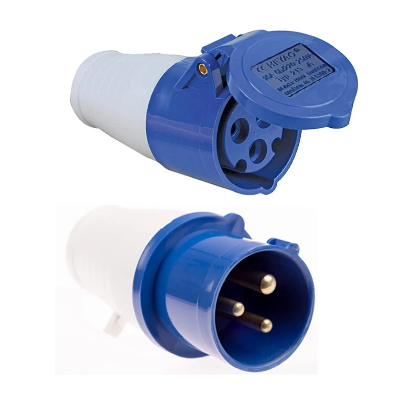 Netzstecker zum Anschließen der Website, Steckdosenadapter, 240 V, 16 A, für Wohnwagen, Wohnmobil, Wohnmobil, Van, Auto, explosionsgeschützte Ersatzstecker Image