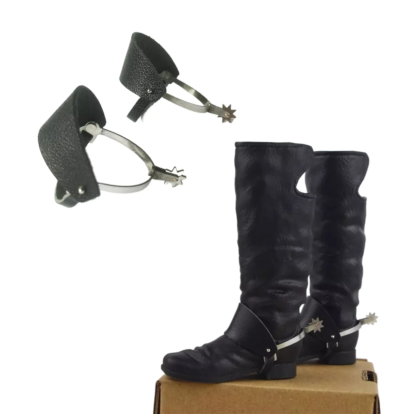 Soldat 1/6 Standard Boots Spurs Hochwertige lange Herrenstiefel Spurs Modell Image