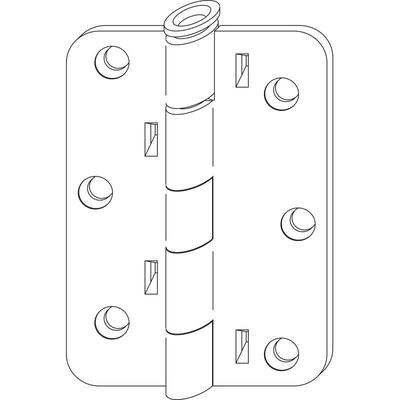 Maco - rustico Ladenmittelband gerade, Versatz 0 mm, für Faltläden, schwarz Image