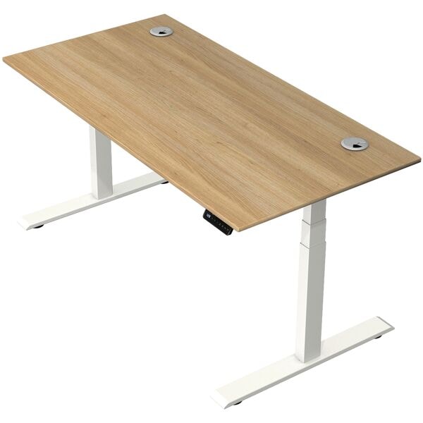 Kerkmann Steh-Sitztisch »Move 2 Plus« 160 x 80 cm - Gestell weiß braun, 160x127x80 cm
